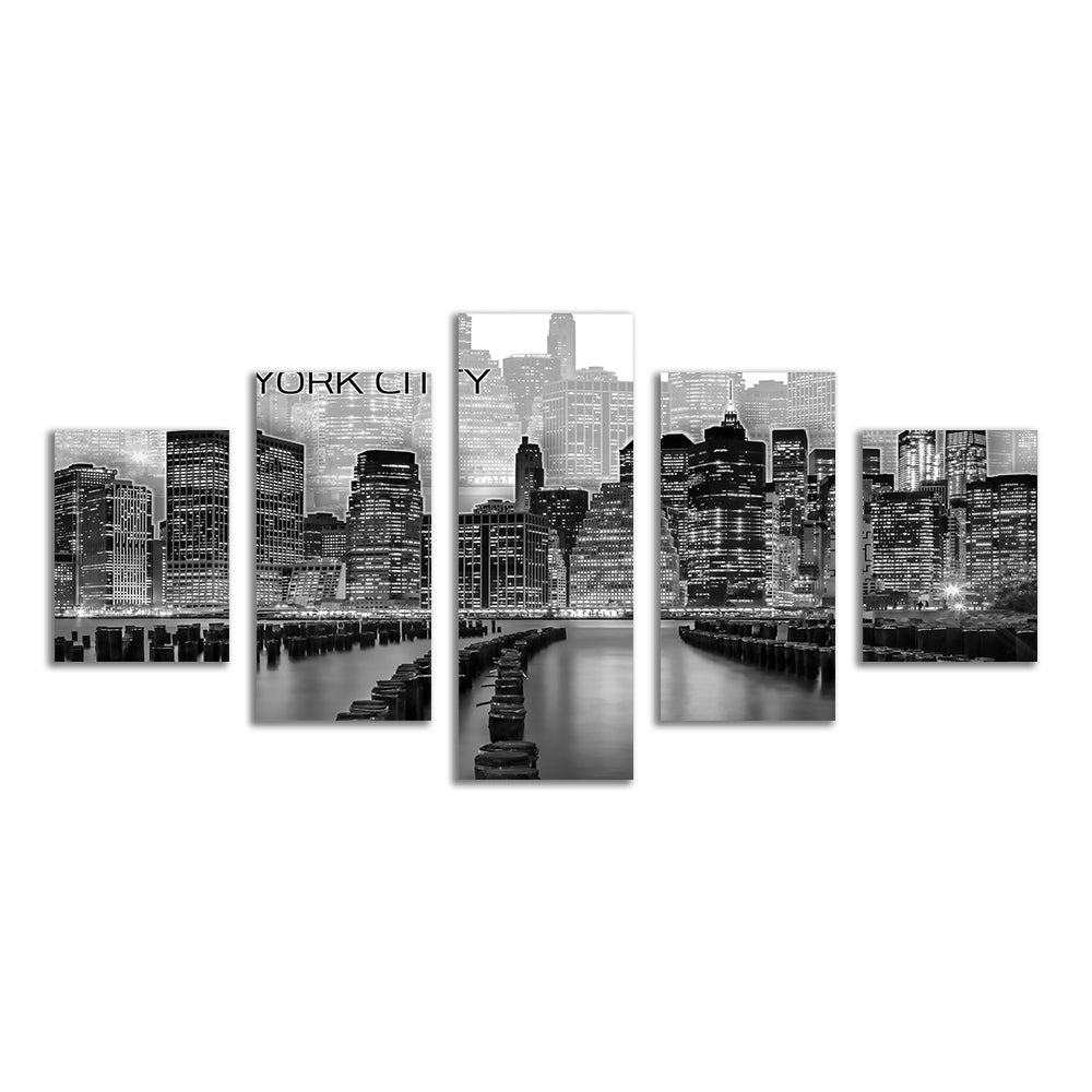 Stunning Manhattan Skyline Graphic Art Canvas Wall Art by Melanie Viola