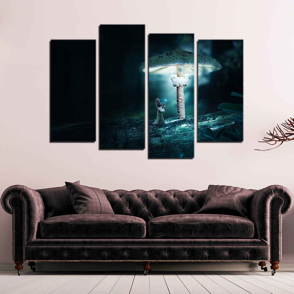 Stunning Mushrooms Wall Art by Milos