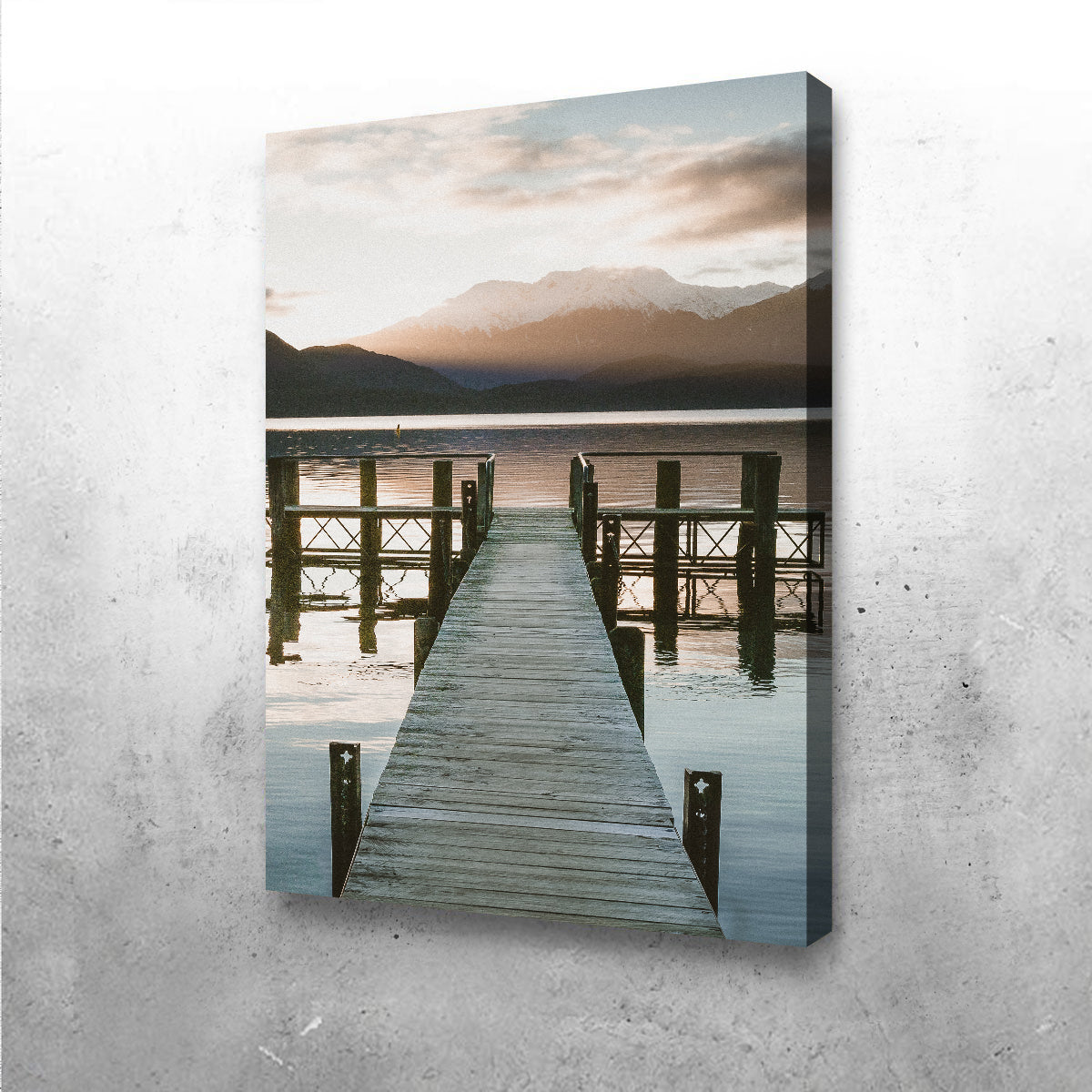 Stunning Sunset Dock Wall Art by Mike Cotton