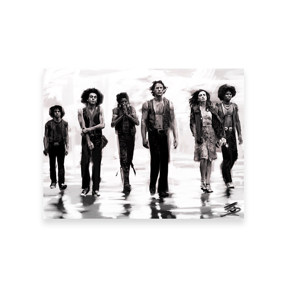 Stunning The Warriors Sketch Wall Art by Andy Brackpool
