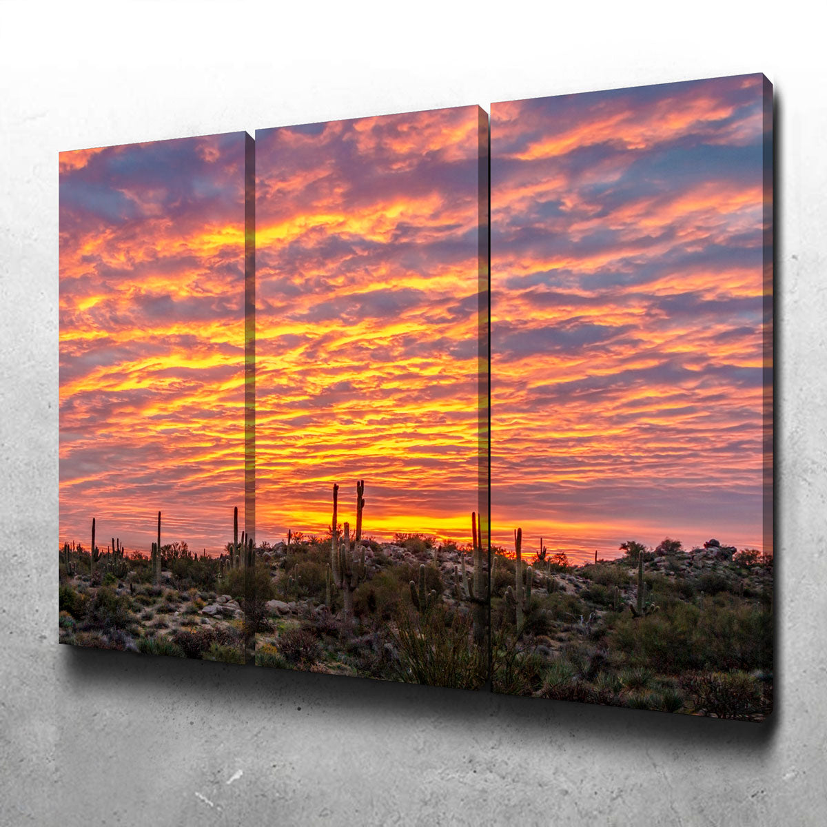 Stunning Vibrant Arizona Desert Sunrise Wall Art for Home Decor