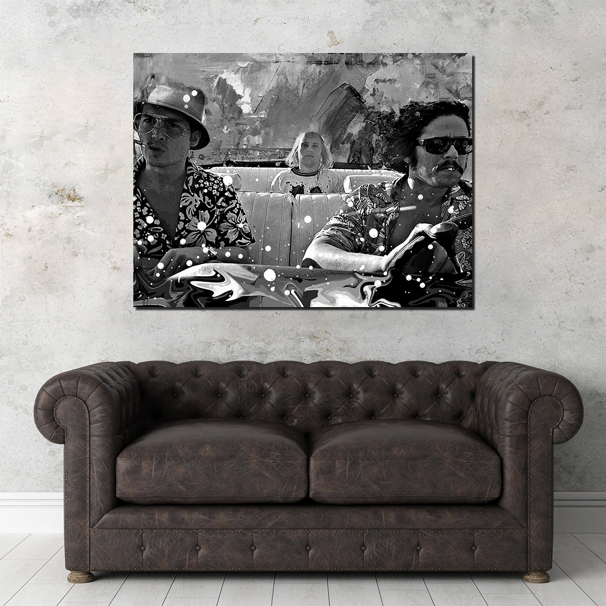 Striking Fear and Loathing Grayscale Wall Art for Stunning Decor