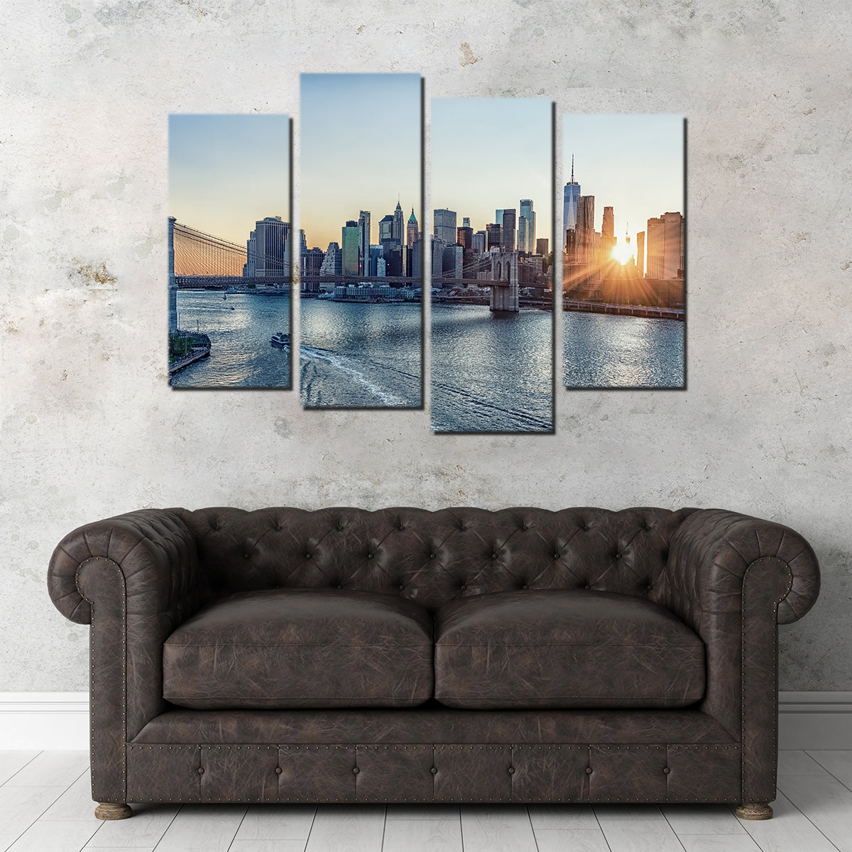 Stunning Sunset In New York Wall Art for Home Decor