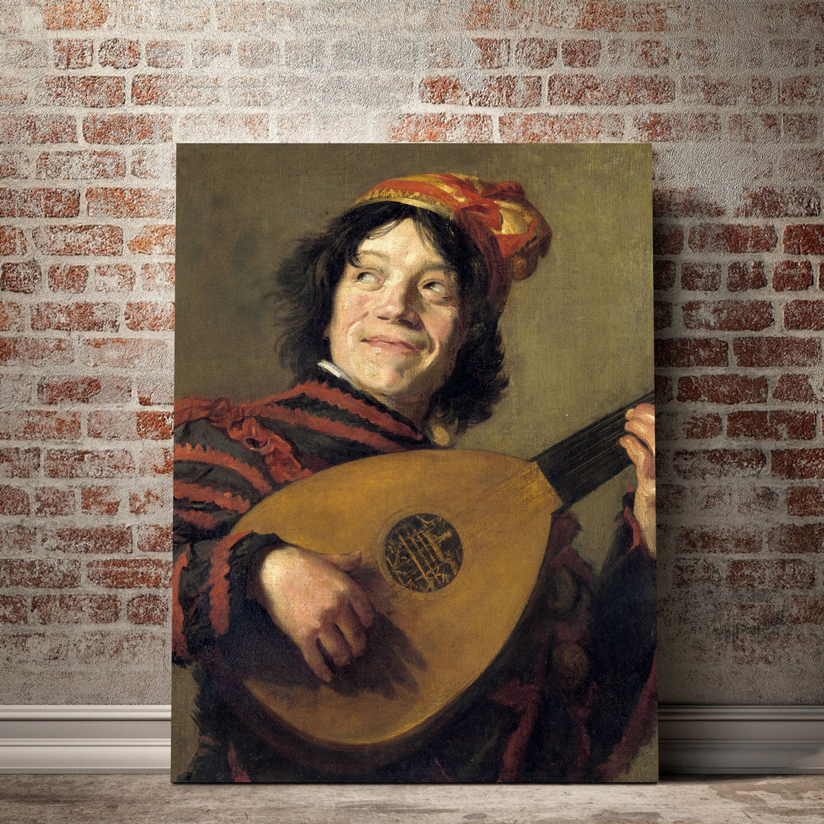 Exquisite Lute Player Wall Art by Frans Hals