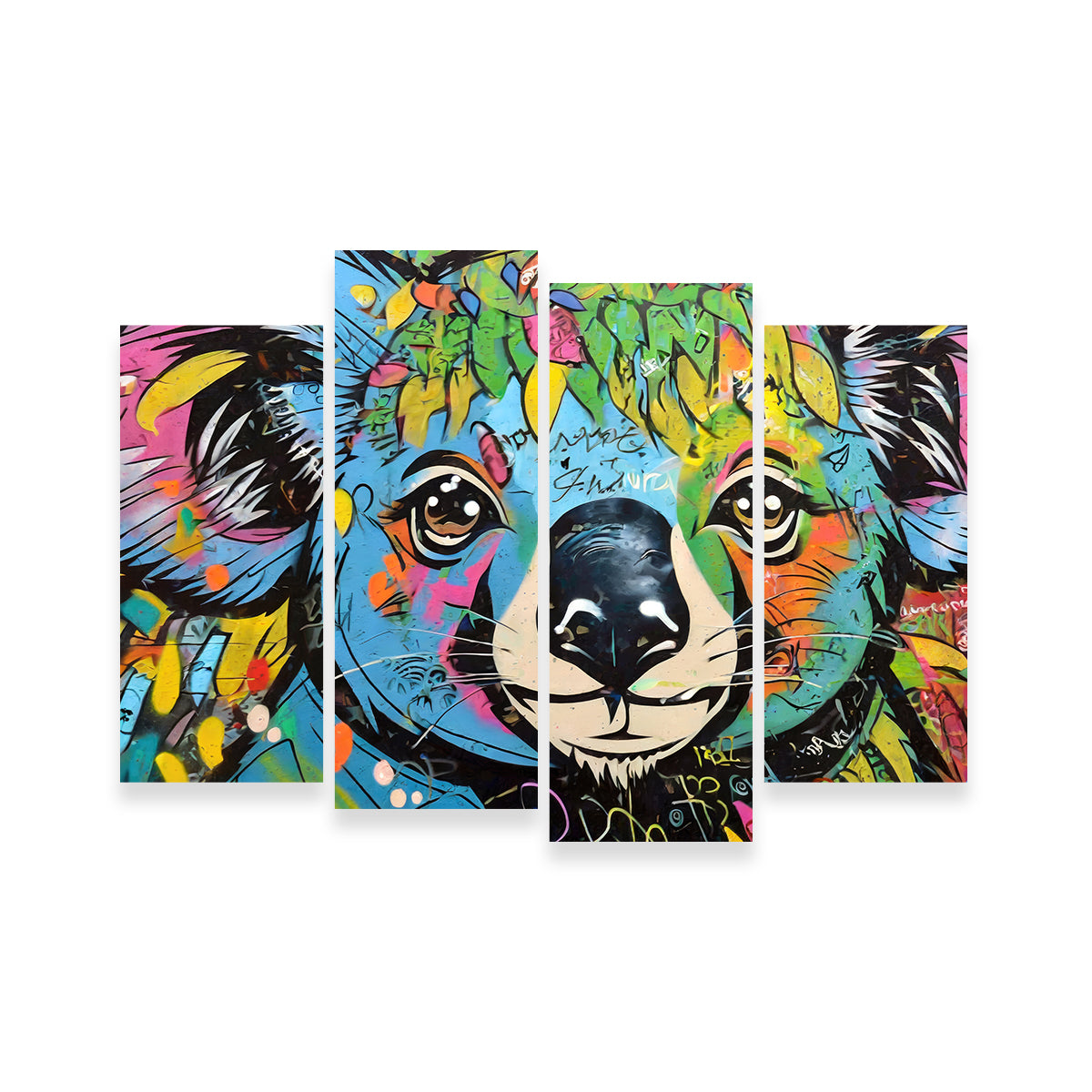 Exquisite Koala Graffiti Wall Art by Stephen Chambers