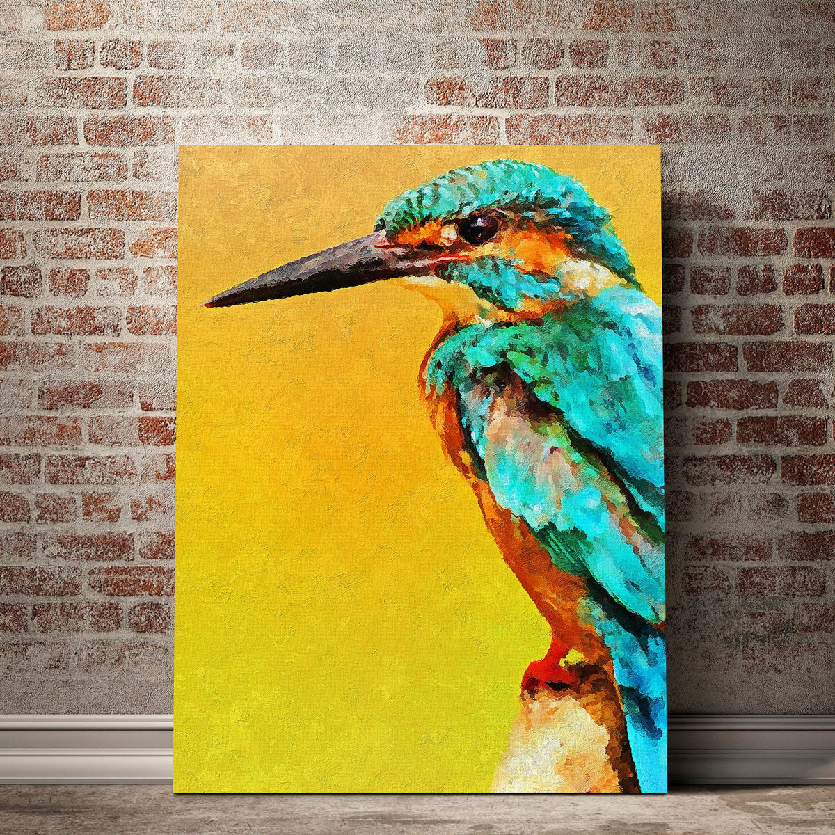 Stunning King Fisher Painting Wall Art by Gab Fernando