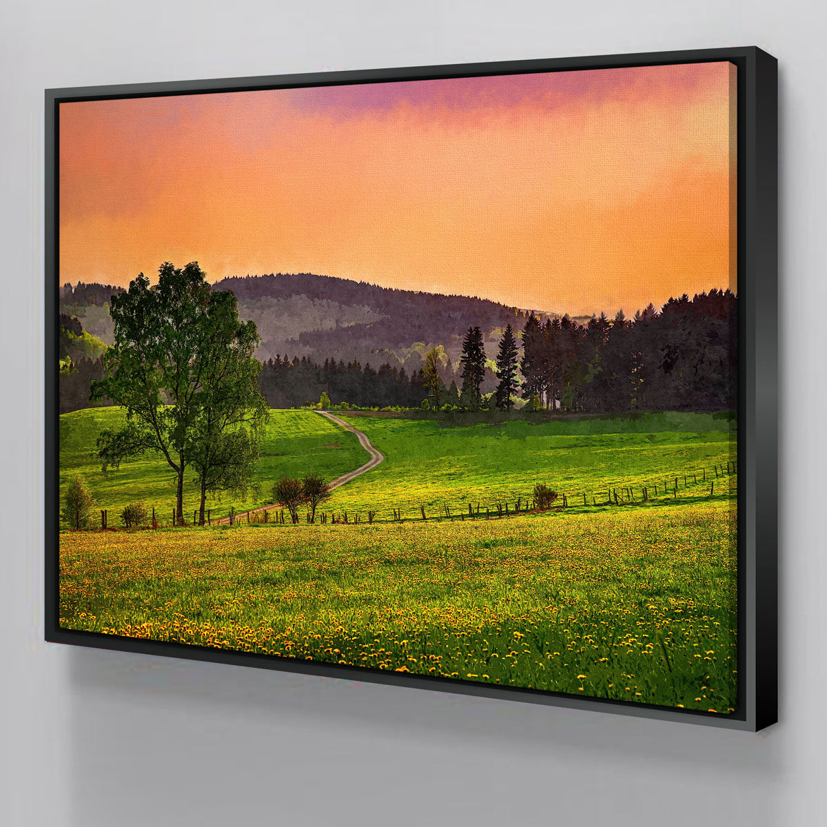 Denise Dundon's Evening Pasture Wall Art - Museum Quality Canvas Print