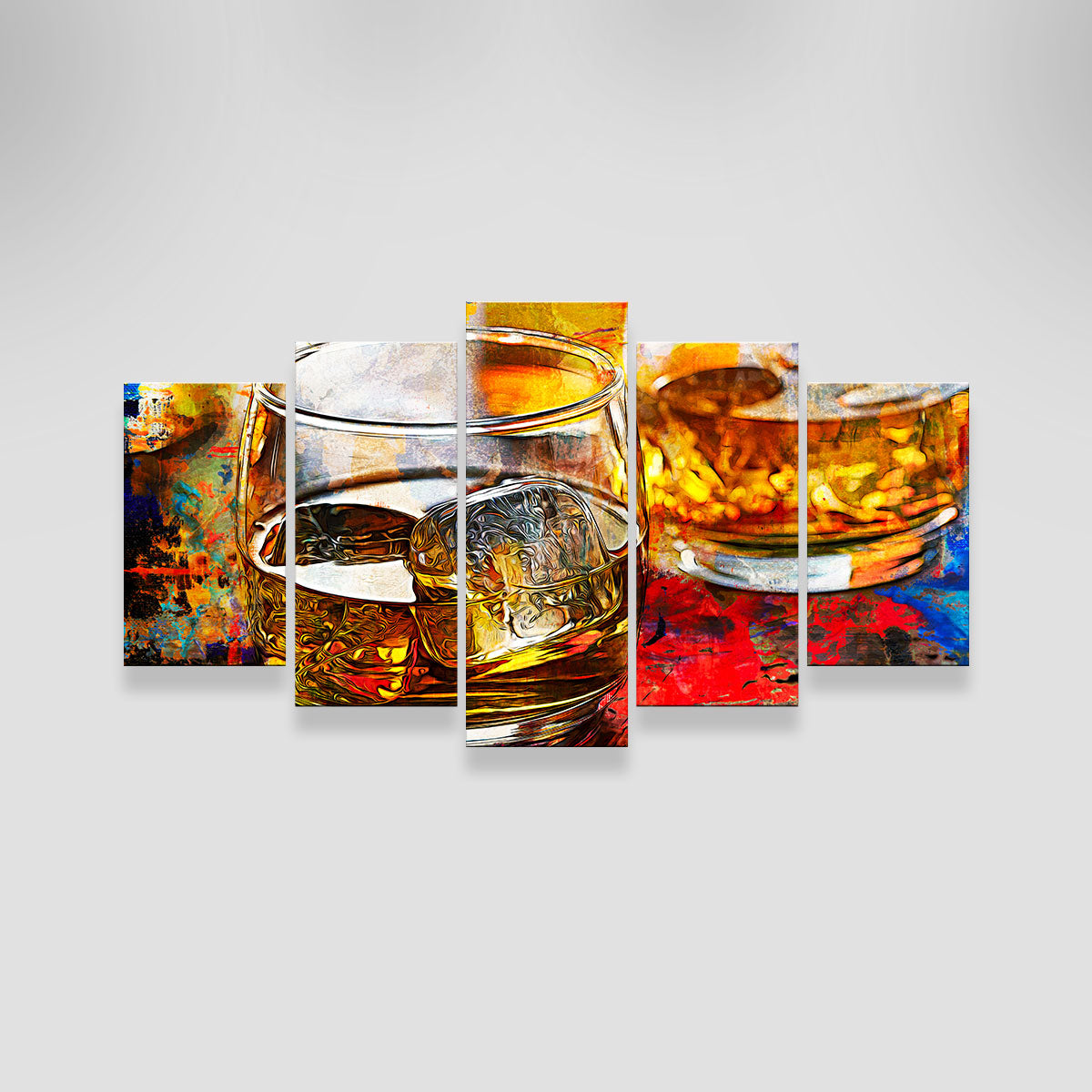 Exquisite Bourbon Whiskey Abstract Wall Art for Stunning Home Decor