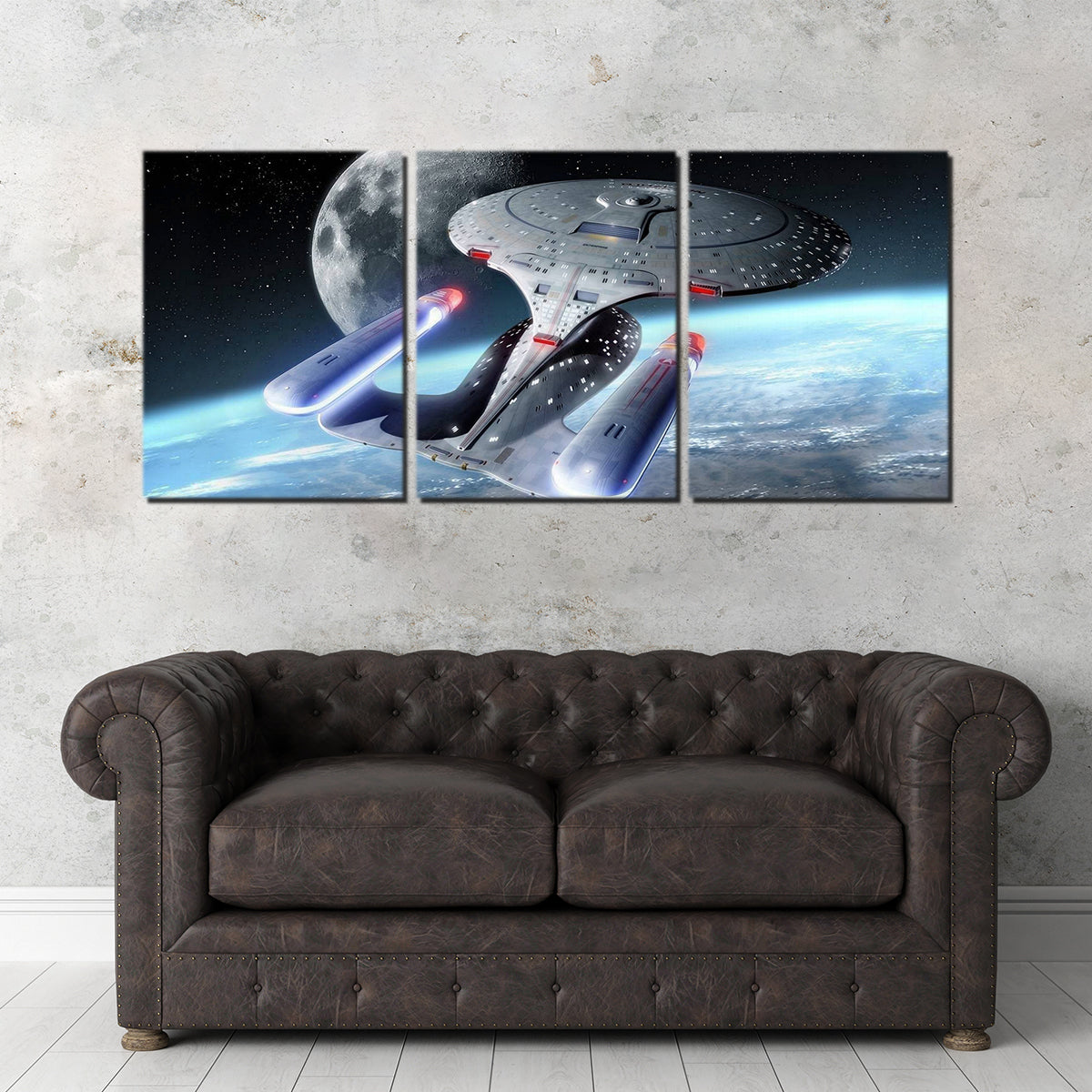 Stunning USS Enterprise - D Wall Art for Sci - Fi Enthusiasts