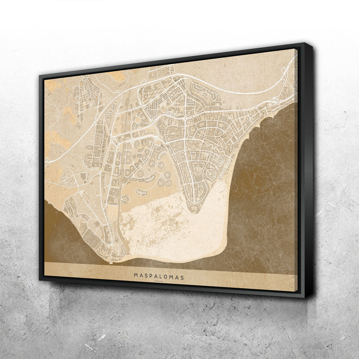 Stunning Maspalomas Map Wall Art for Your Home Decor