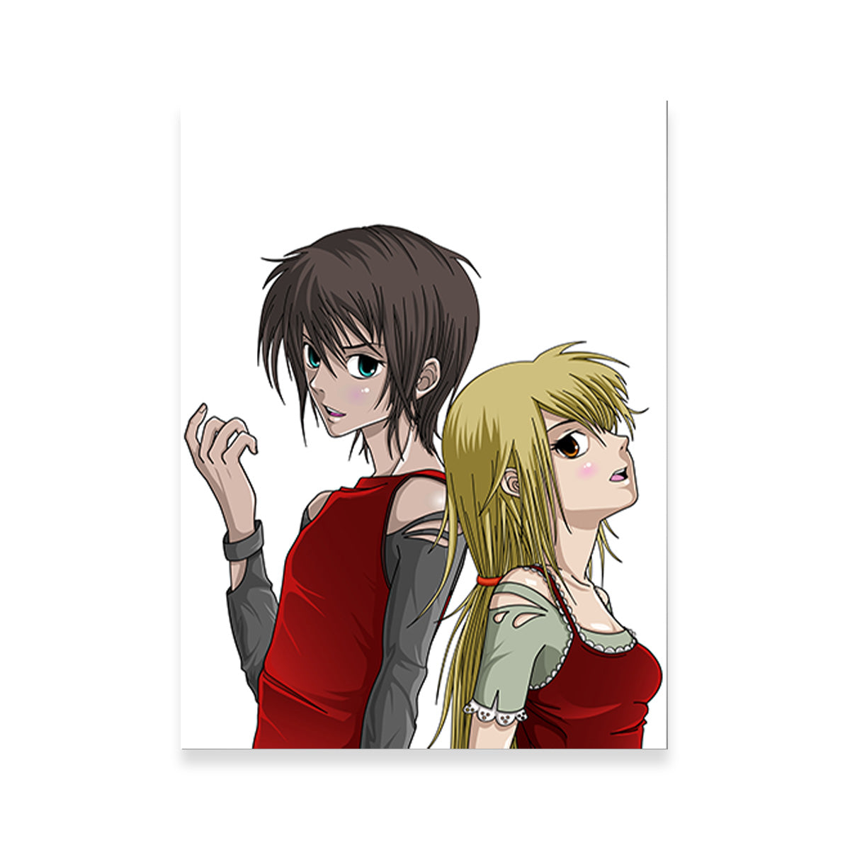 Adorable Boy & Girl Anime Style Wall Art