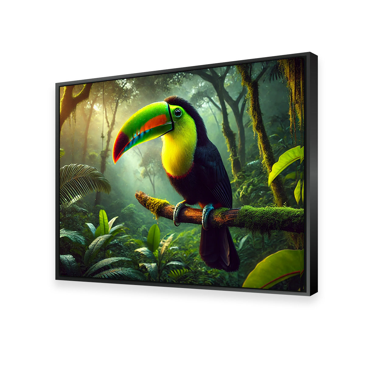 Exquisite Toucan on Branch Wall Art for Home Decor