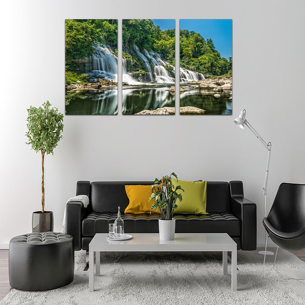Stunning Twin Falls Wall Art - Museum Quality Canvas on Sustainable Pine Frames