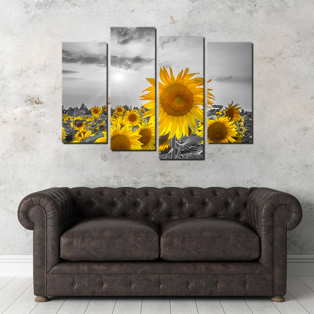 Sunflower Field - Stunning Yellow Color Pop Wall Art for a Vibrant Home Decor