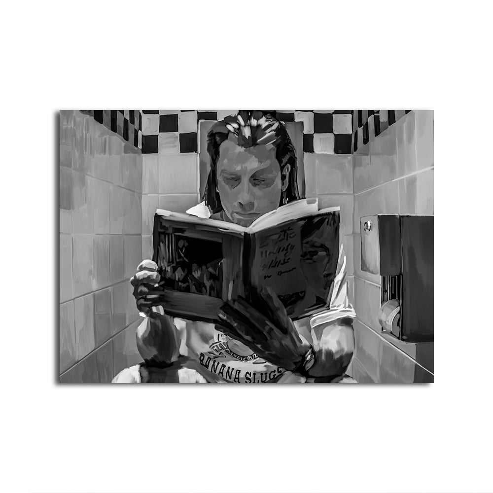 Stylish Toilet Reading Wall Art by Andy Brackpool