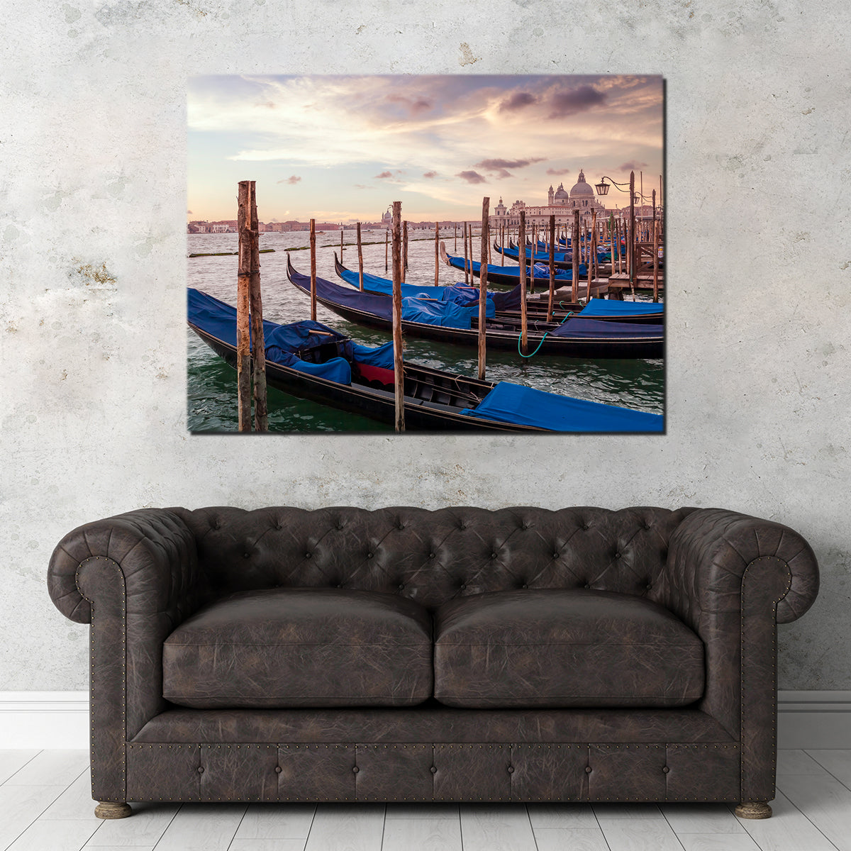 Exquisite Venice Gondolas & Santa Maria Della Salute Wall Art by Melanie Viola