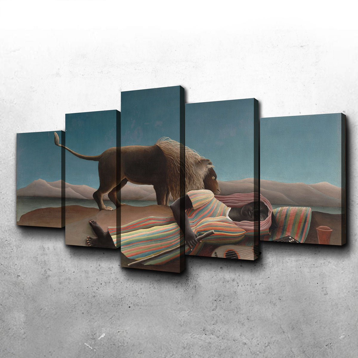 Exquisite La Bohémienne endormie Wall Art by Henri Rousseau