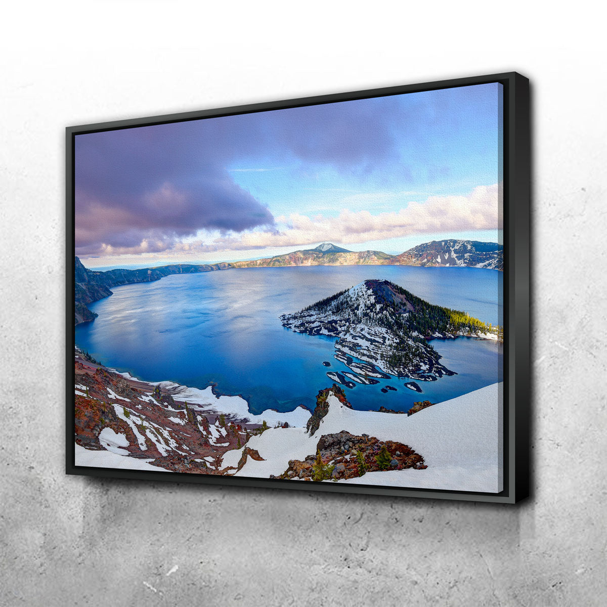 Stunning Crater Lake Wall Art - Museum-Quality Canvas on Sustainable Pine Frames