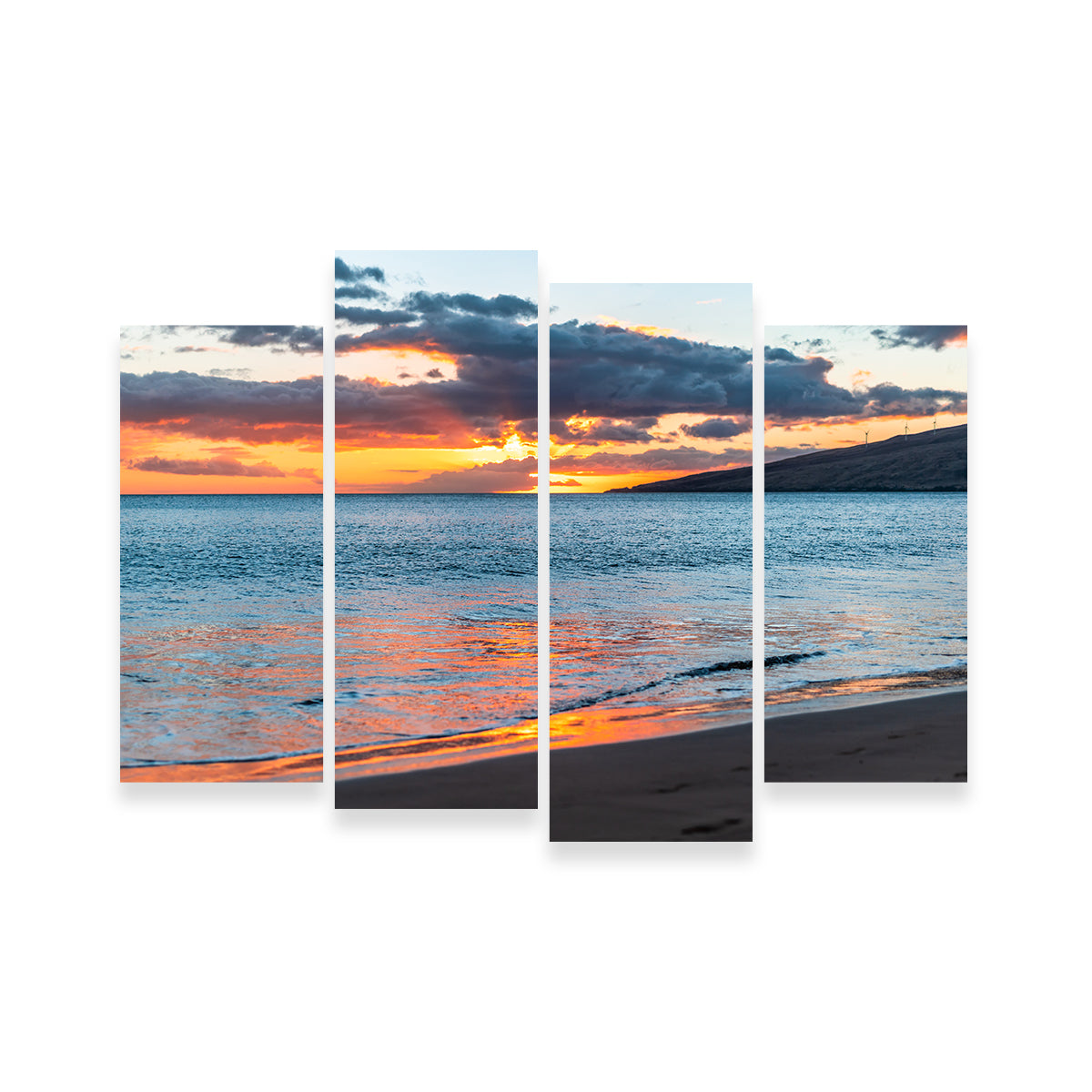 Stunning Sunset Over the Beach Wall Art by Lucas Moore