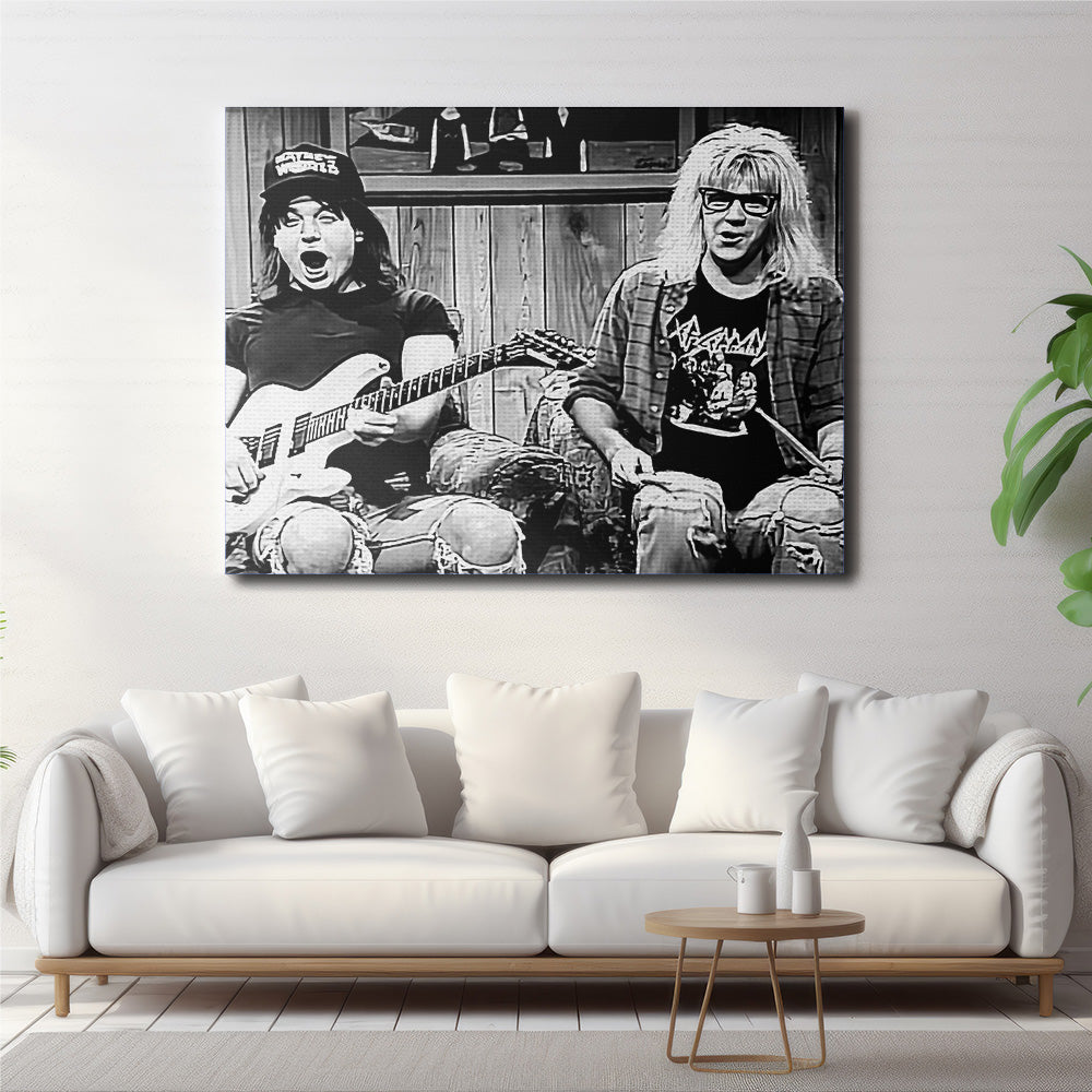 Wayne's World Stunning Grayscale Wall Art for Home Decor
