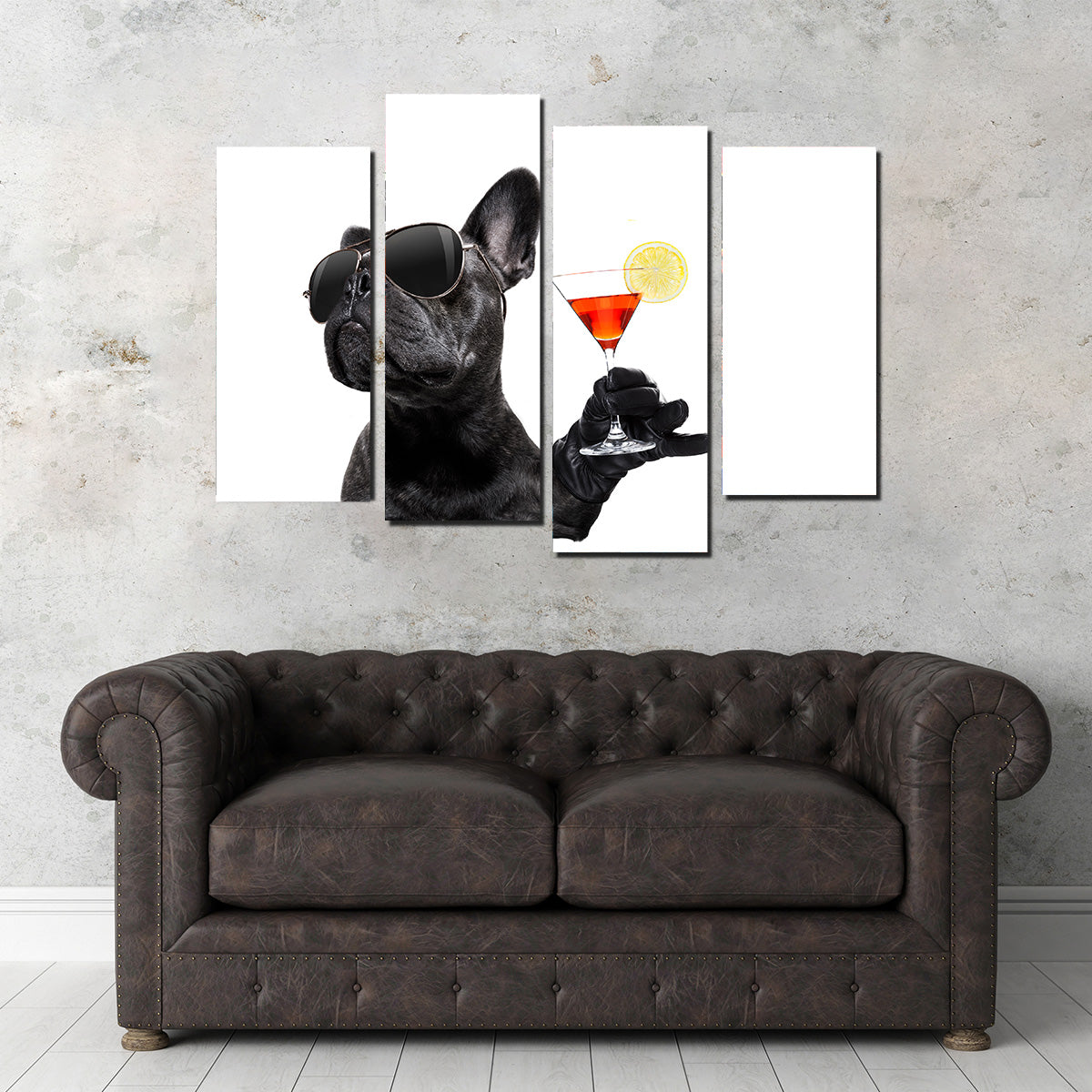 Stylish Martini Dog Wall Art for Modern Interiors
