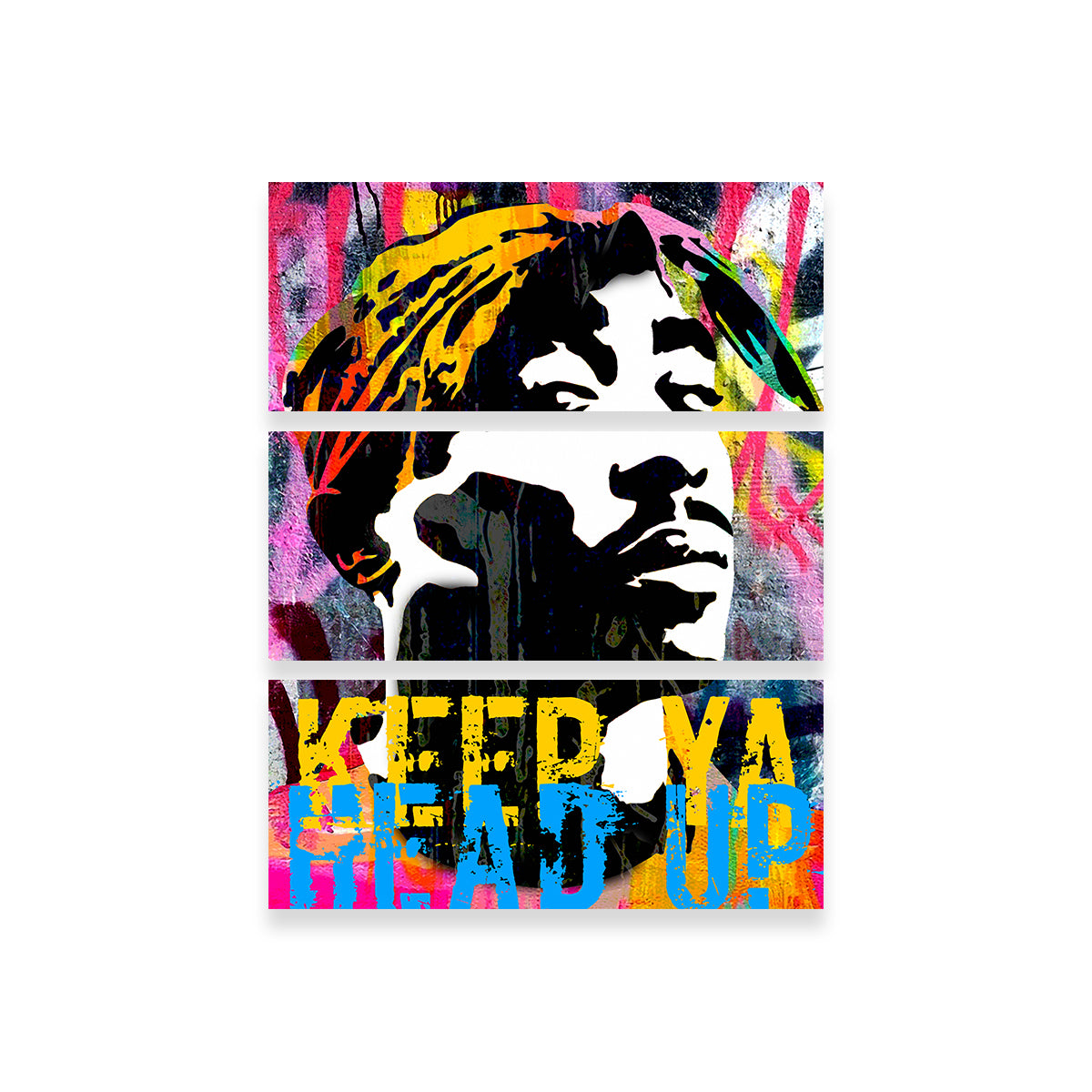 Inspiring 'Keep Ya Head Up' Wall Art by Stephen Chambers