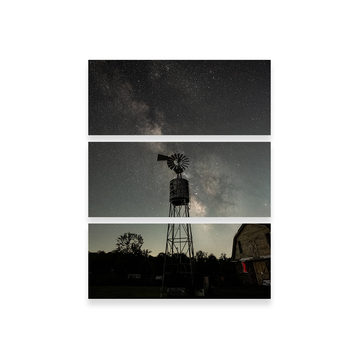 Enchanting Windmill at Night Wall Art by Dennis Maida