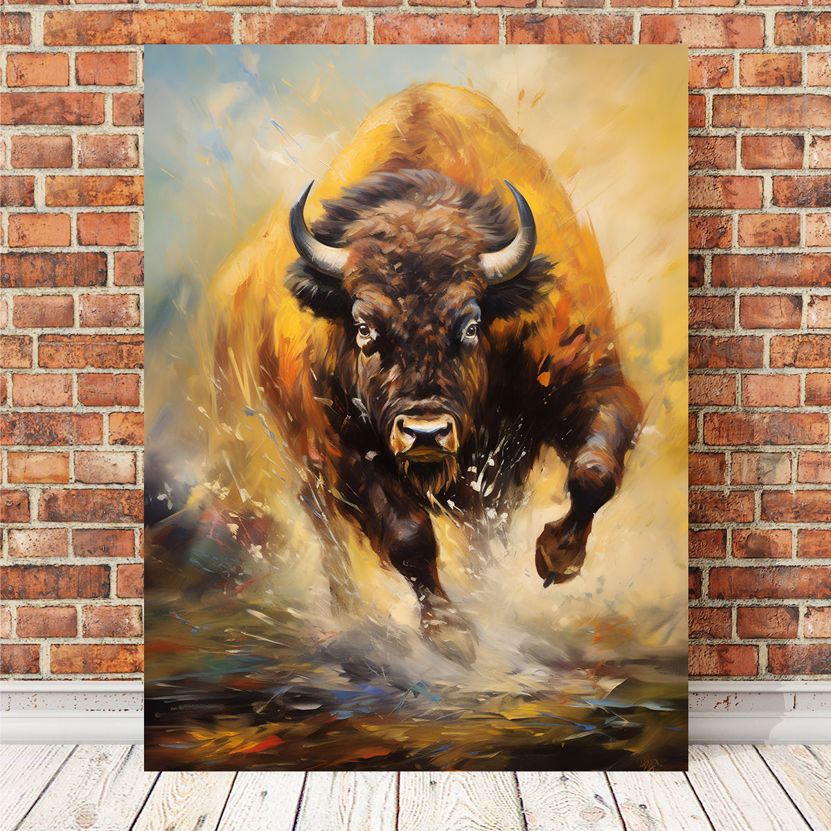 Stunning Buffalo Charging Wall Art for Your Home Decor
