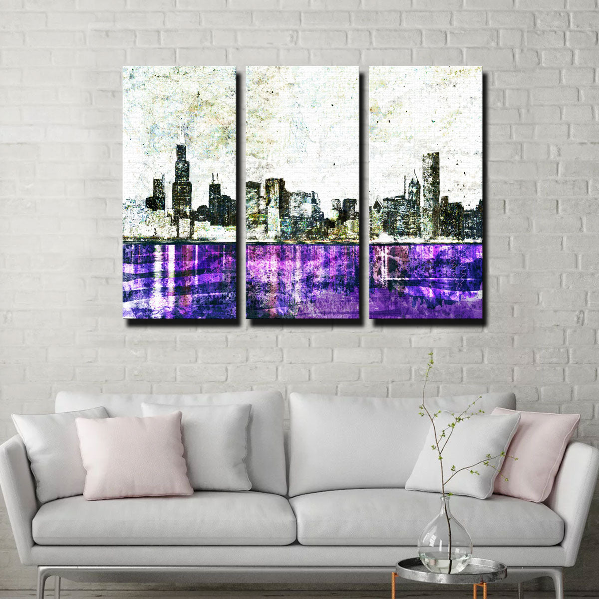 Stunning Whiteout Chicago Skyline Wall Art for Home Decor