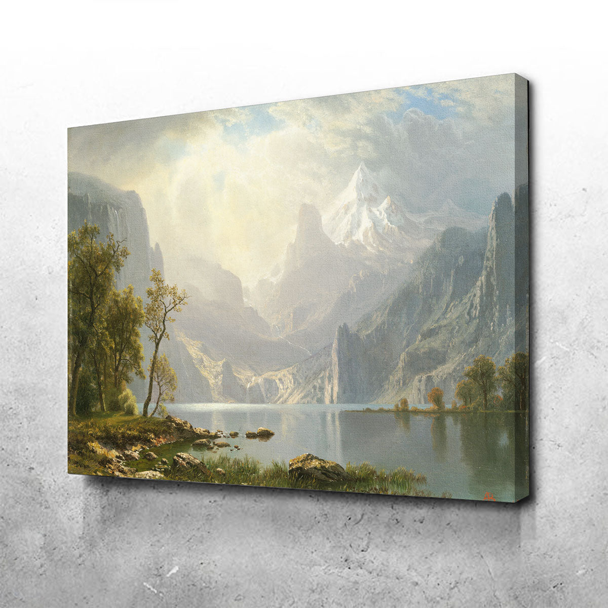 Stunning Lake Tahoe Landscape Painting Wall Art by Albert Bierstadt