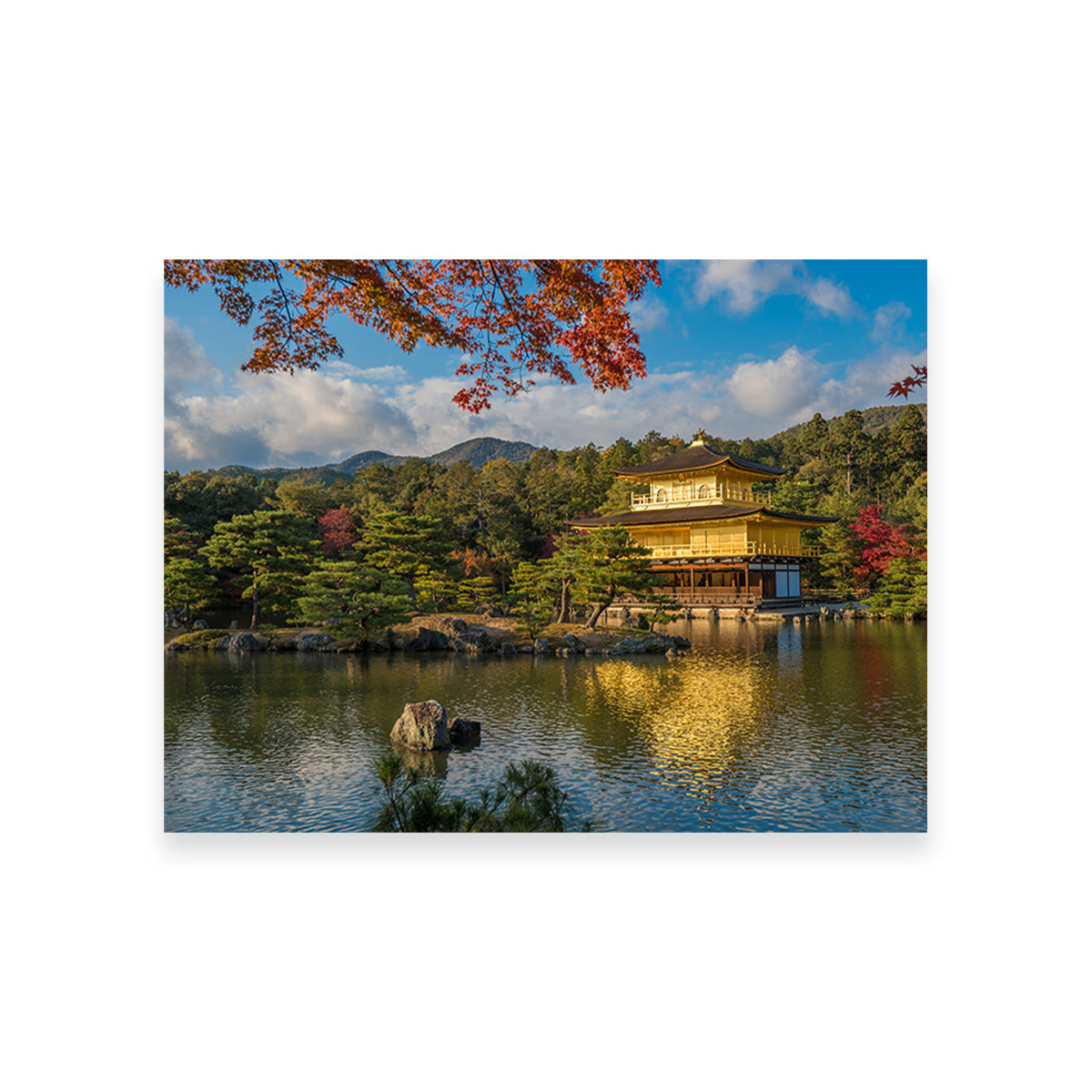 Exquisite Kinkaku-ji Buddhist Temple Wall Art Print