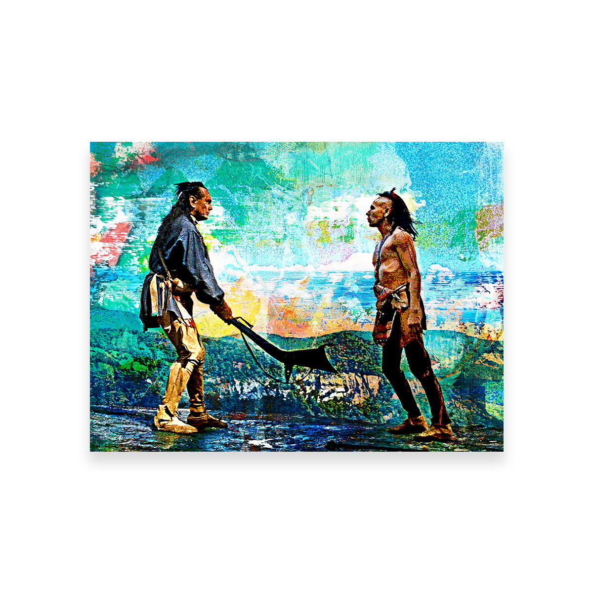 Vintage Blues 'Last of the Mohicans' Wall Art for Unique Home Decor