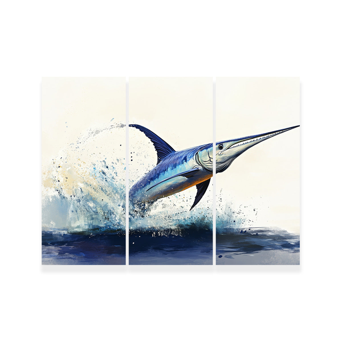 Eye-Catching Jumping Swordfish Wall Art for Stunning Home Decor