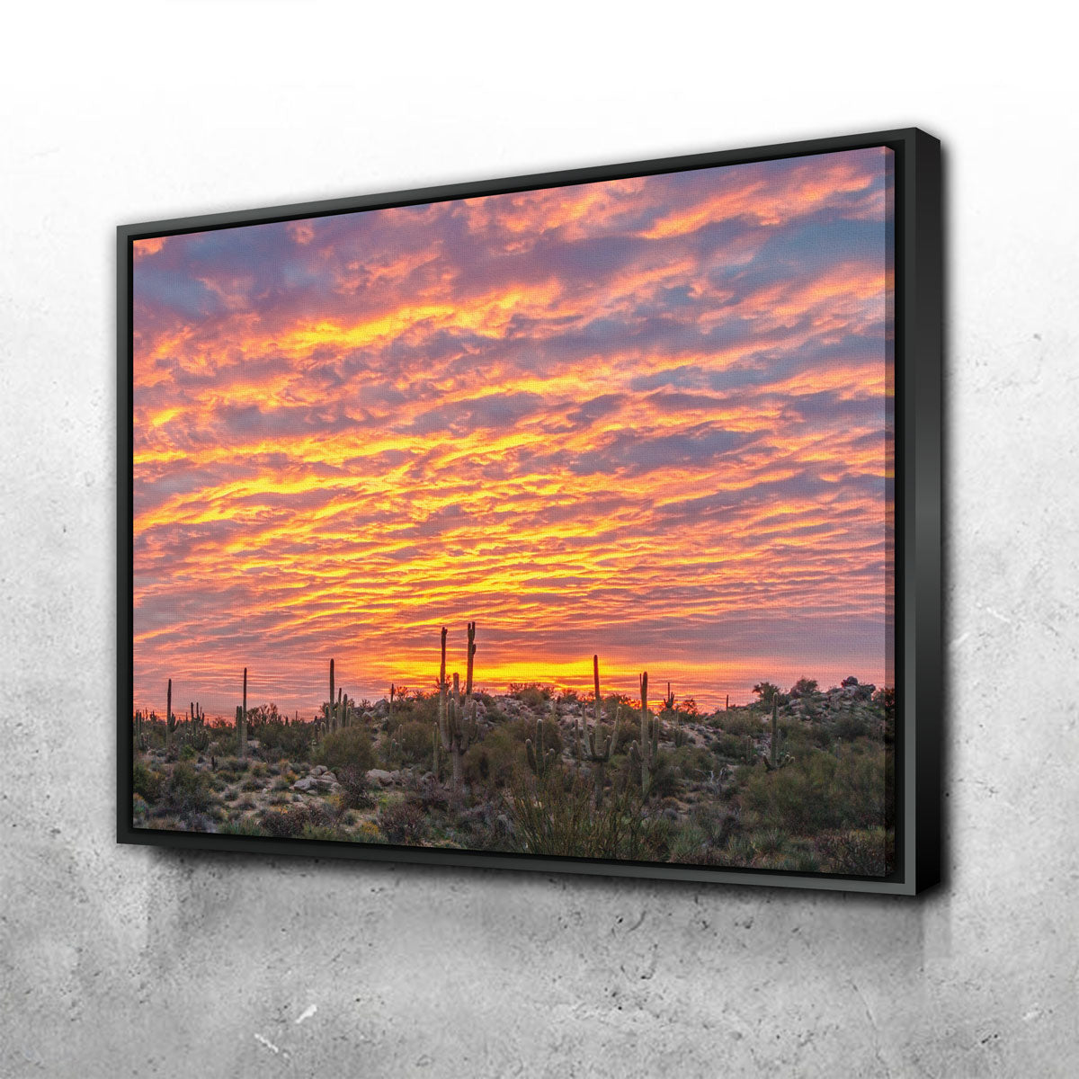 Stunning Vibrant Arizona Desert Sunrise Wall Art for Home Decor