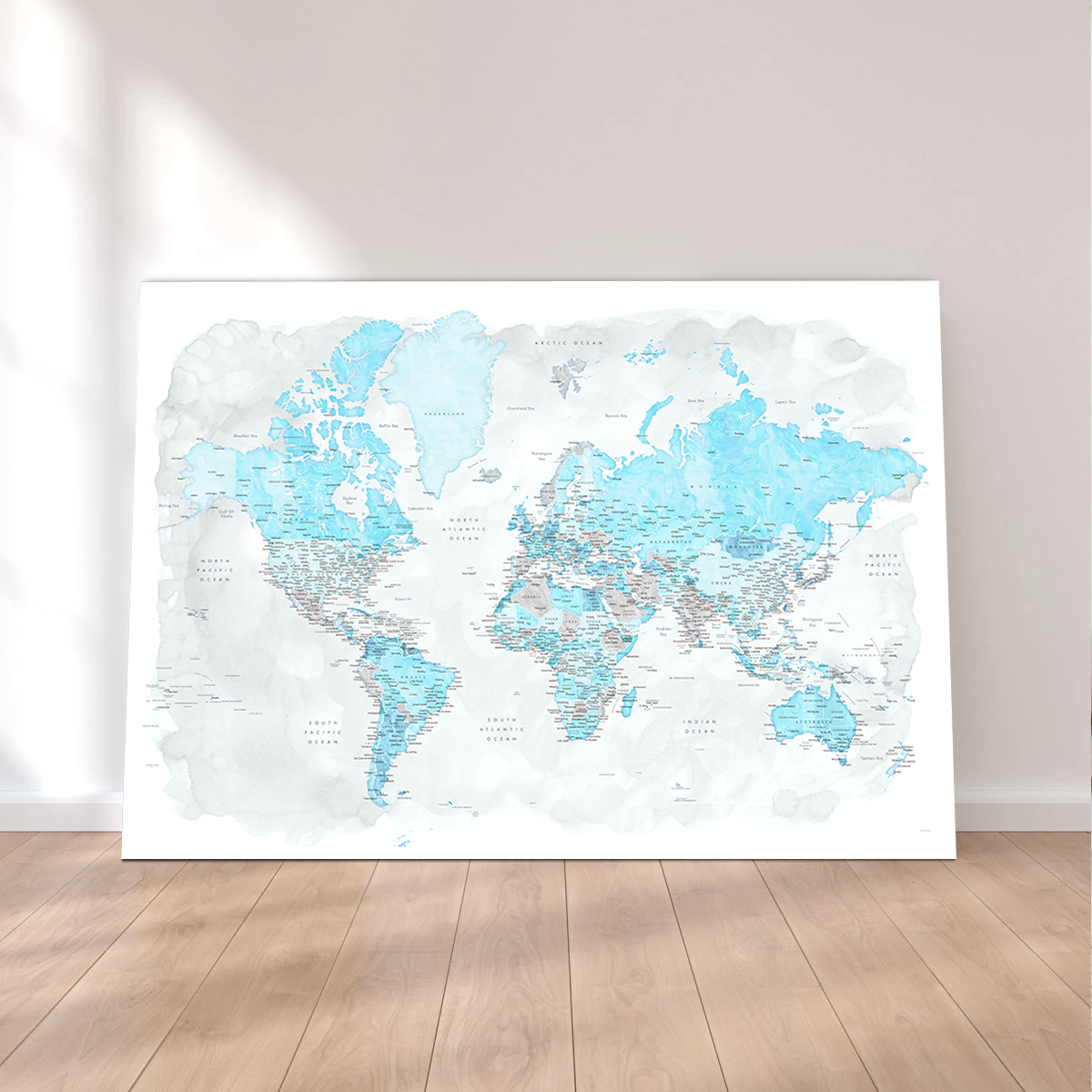 Exquisite World Map 44 Wall Art by Blursbyai