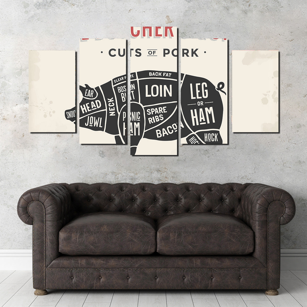Exquisite Cuts of Pork Wall Art for Home Decor
