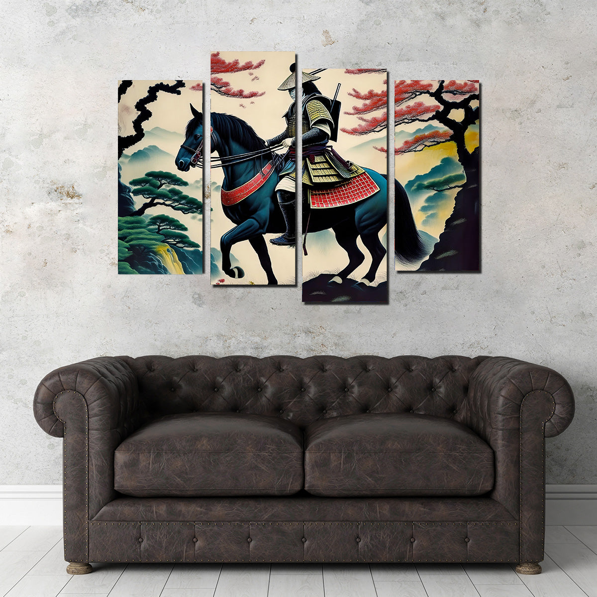 Stunning Contemporary Samurai Art Wall Decor Canvas