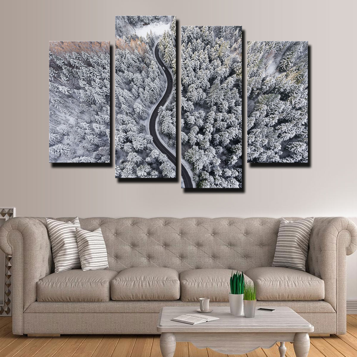 Enchanting Winding Winter Wall Art by Karolis Janulis