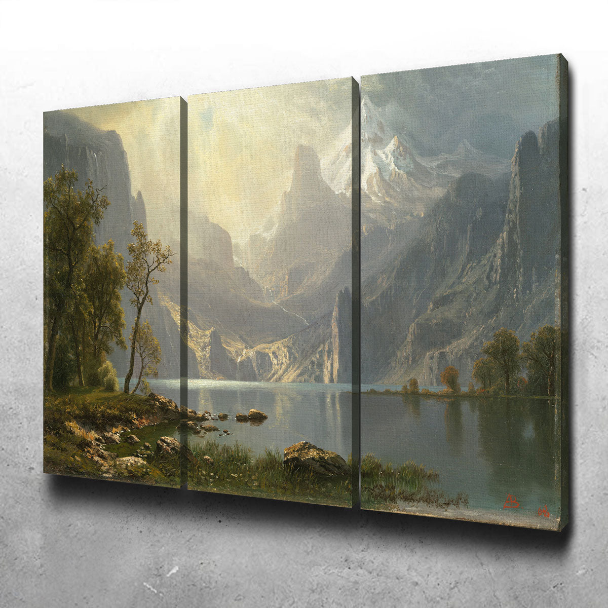 Stunning Lake Tahoe Landscape Painting Wall Art by Albert Bierstadt