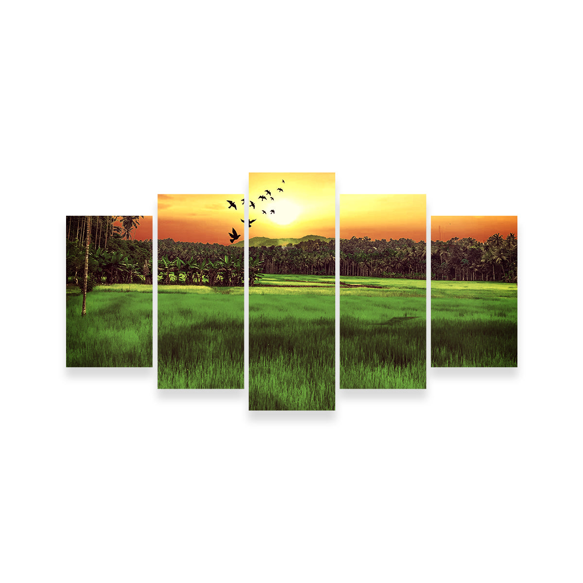 Stunning Sunset Landscape Wall Art by Dina Rolle