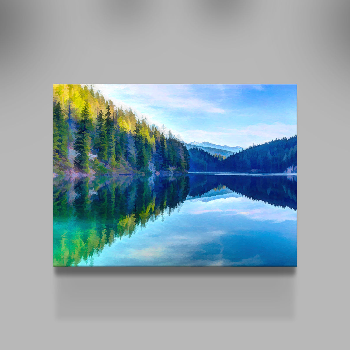 Stunning Mountain Lakeshore Wall Art by Denise Dundon