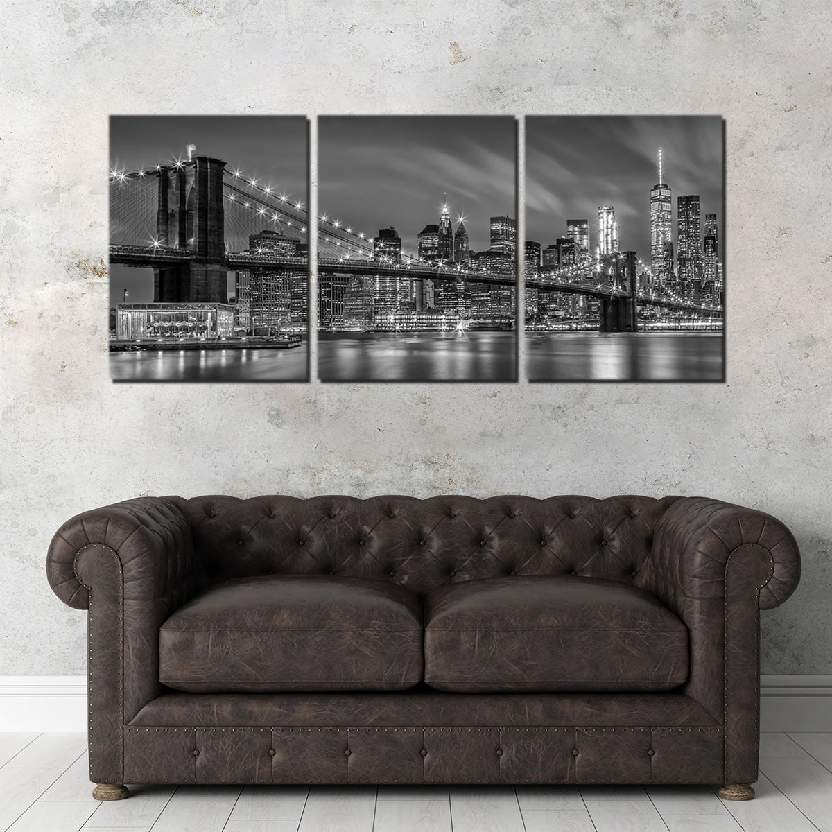 Stunning Brooklyn Bridge Monochrome Wall Art for Home Decor