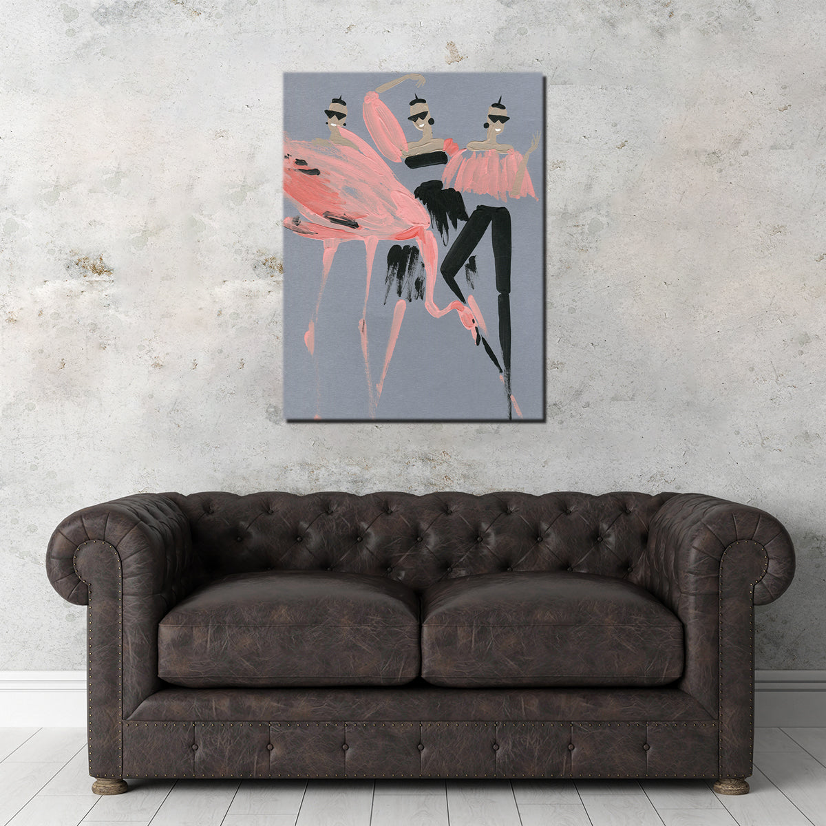 Stunning Flamingo Fashion Wall Art by Evgeny Vetrov