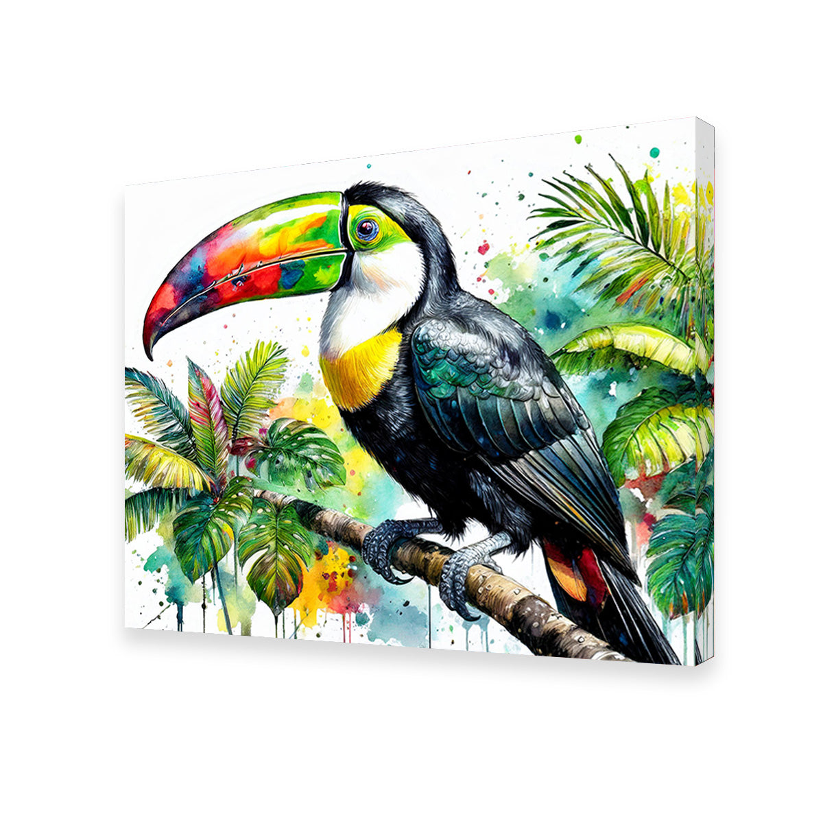 Exquisite Toucan Watercolor V1 Wall Art for Stunning Decor