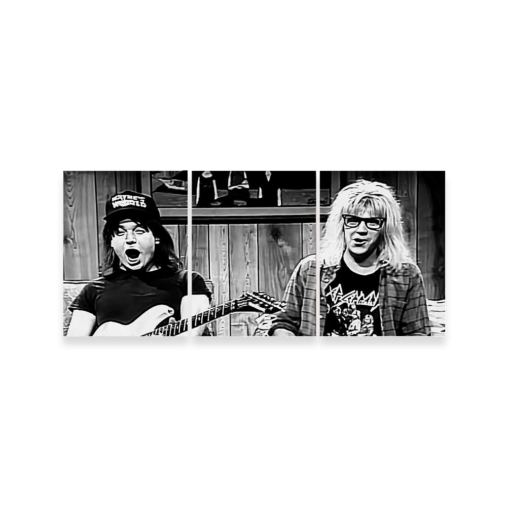 Wayne's World Stunning Grayscale Wall Art for Home Decor