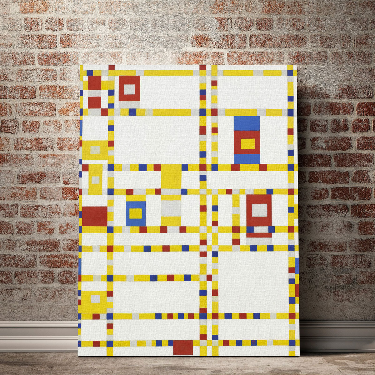 Stunning Broadway Boogie Woogie Wall Art Inspired by Piet Mondriaan