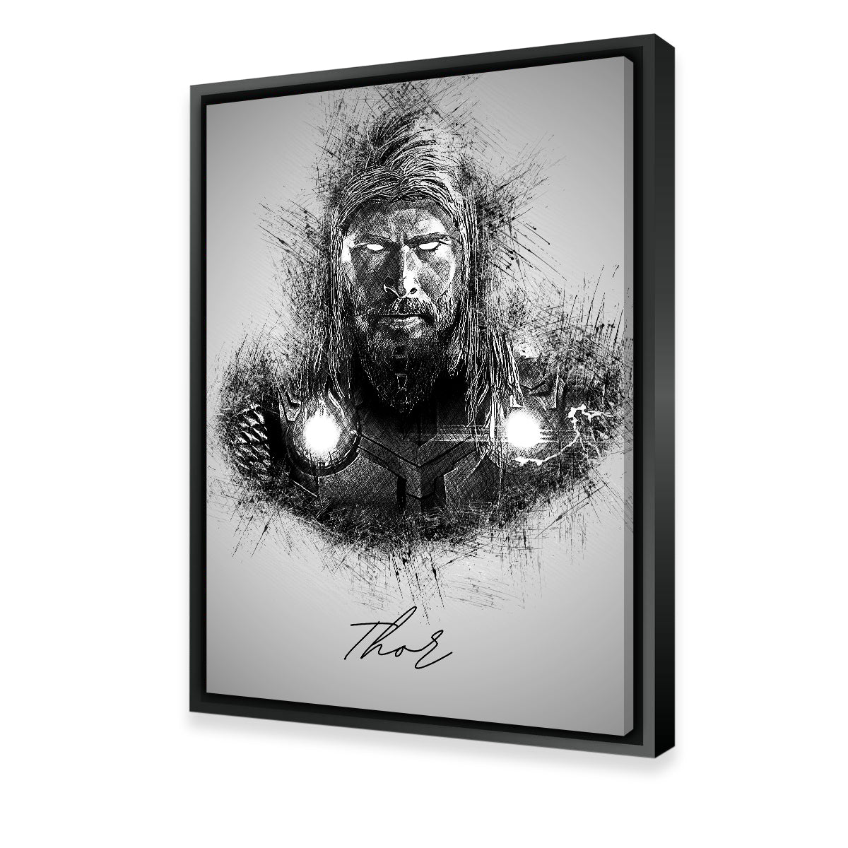 Stunning Thor Sketch Wall Art for Home Decor