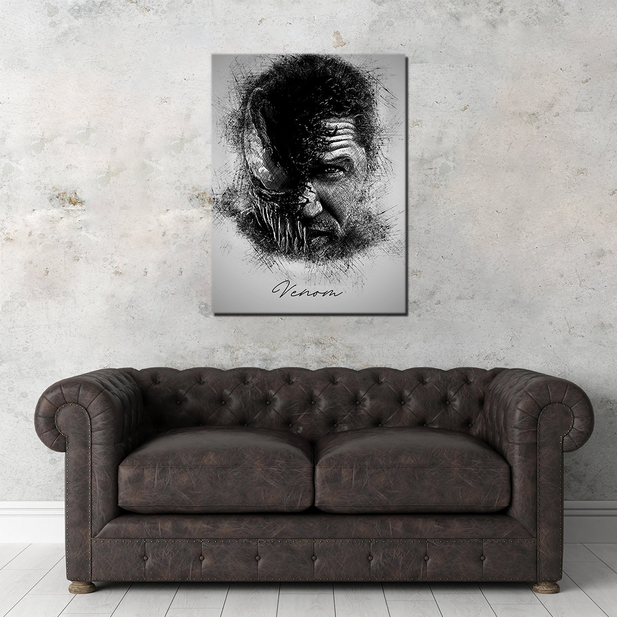 Stunning Venom Sketch Wall Art for Unique Home Decor