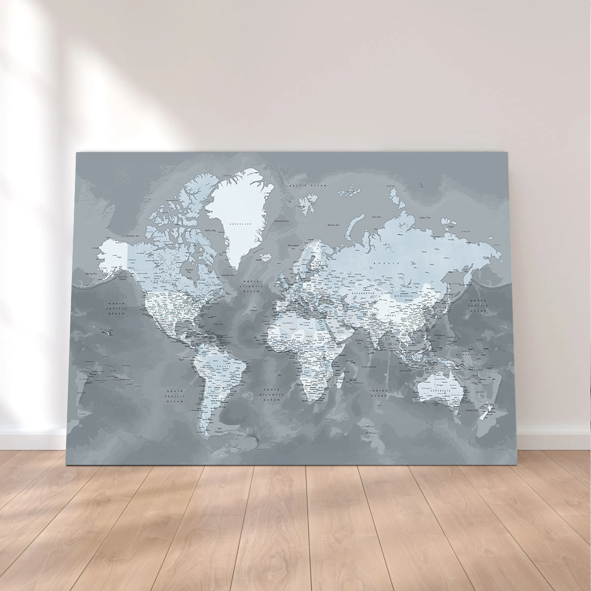 Stunning World Map 56 Wall Art by Blursbyai