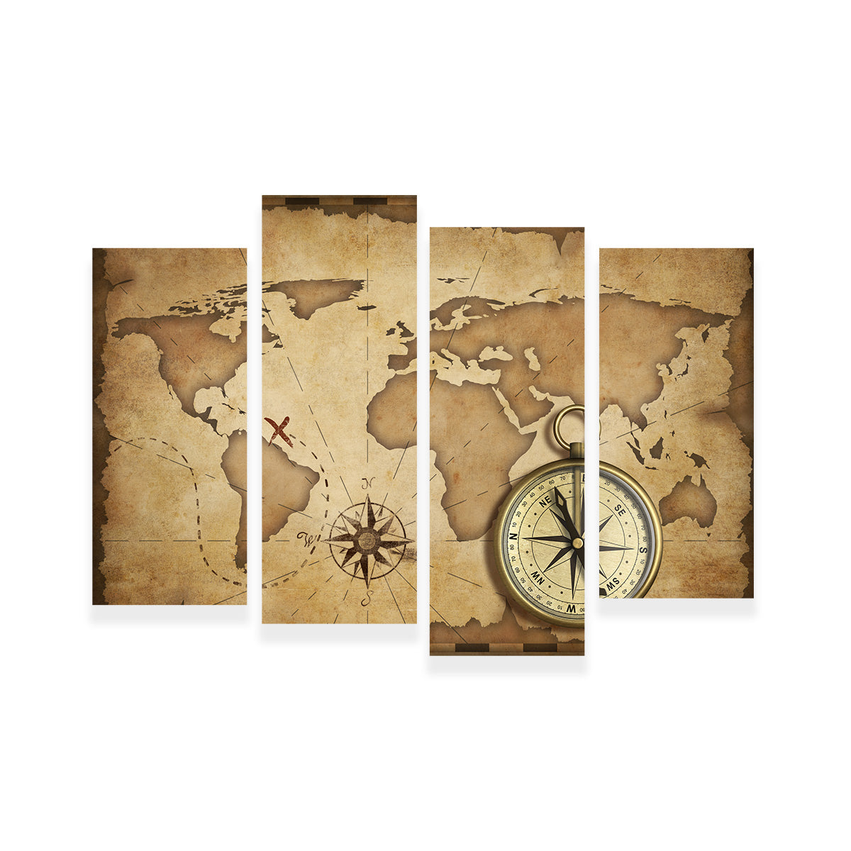 Exquisite Compass and Map Wall Art for Your Home Decor